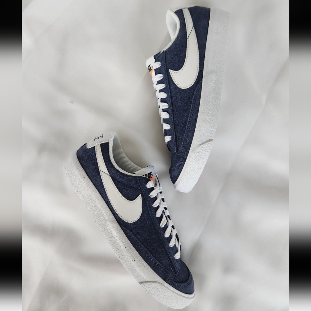 4.5Y | 6 WOMEN'S NIKE BLAZER LOW 77 SUEDE / BLUE / WHITE DH9809-400 SNEAKERS